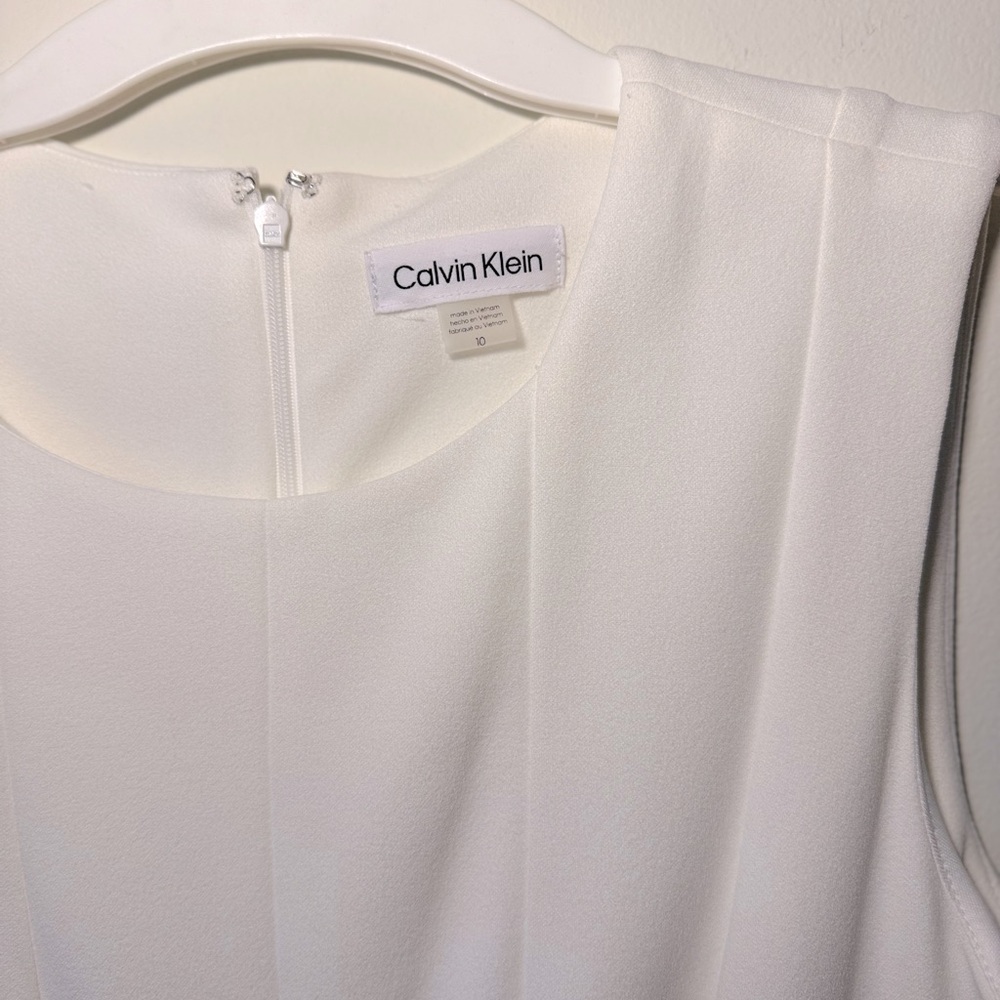 Calvin Klein white dress sz 10 - Picture 3 of 6